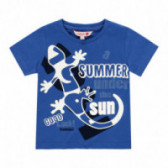 Tricou de bumbac pentru băieți cu imprimeu iguana, albastru Boboli 113840 