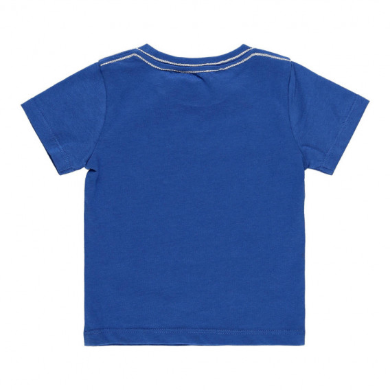 Tricou de bumbac pentru băieți cu imprimeu iguana, albastru Boboli 113841 2