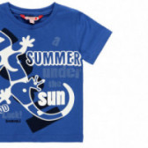Tricou de bumbac pentru băieți cu imprimeu iguana, albastru Boboli 113842 3