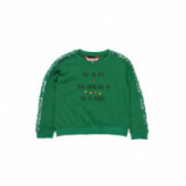 Bluză de fete cu accent pe mâneci, verde Boboli 113858 
