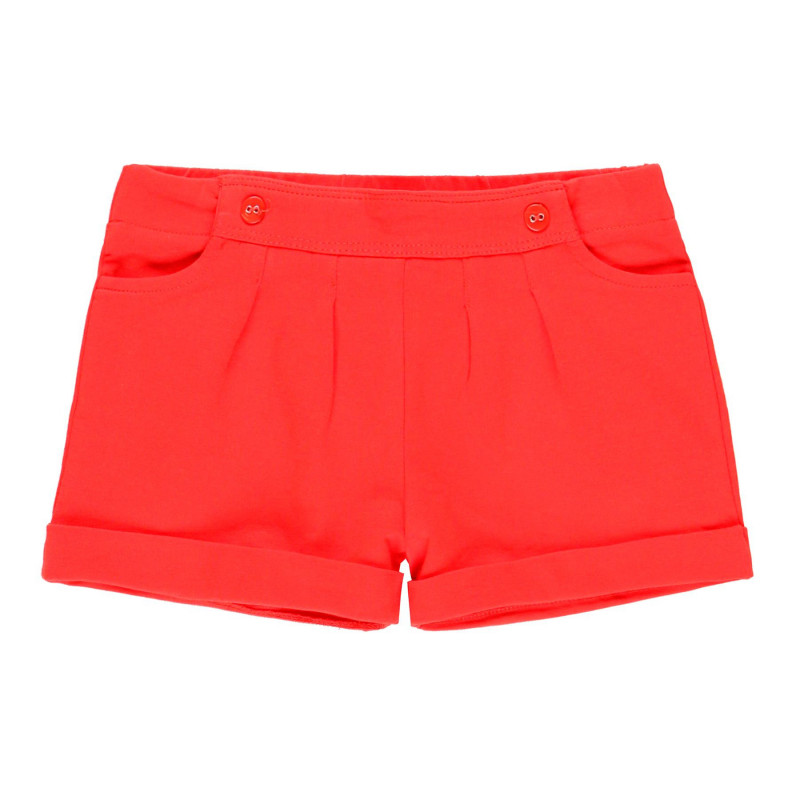 Pantaloni scurți din bumbac pentru fete, roșii  113902