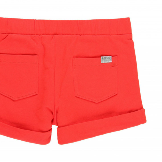 Pantaloni scurți din bumbac pentru fete, roșii Boboli 113905 4
