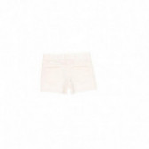 Pantaloni scurți din bumbac pentru fete, albi Boboli 113929 2