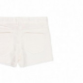 Pantaloni scurți din bumbac pentru fete, albi Boboli 113931 4