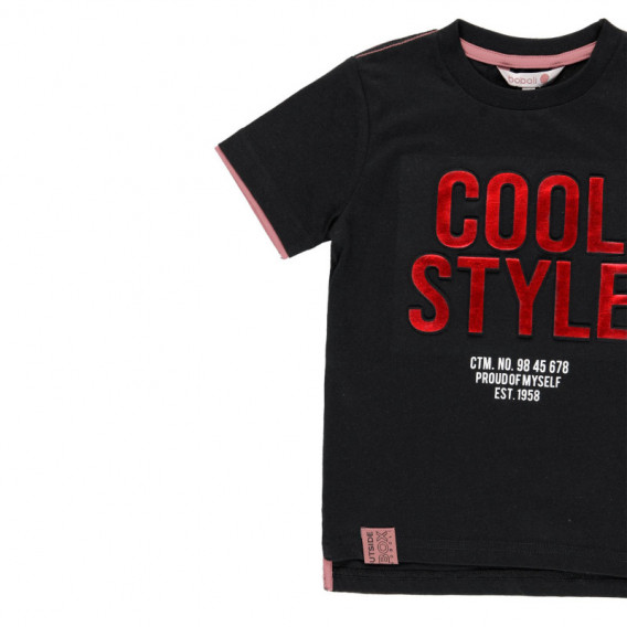 Tricou pentru băieți cu imprimeu Cool Style, negru Boboli 113969 3