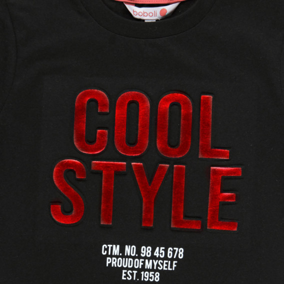 Tricou pentru băieți cu imprimeu Cool Style, negru Boboli 113970 4