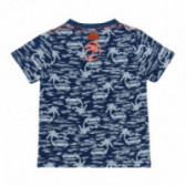 Tricou de bumbac pentru băieți cu imprimeu floral, albastru Boboli 113979 3
