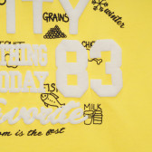 Tricou de bumbac pentru băieți cu imprimeu grafic, galben Acar 114392 2