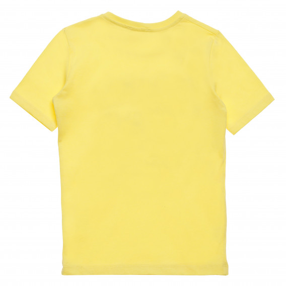 Tricou de bumbac pentru băieți cu imprimeu grafic, galben Acar 114394 4