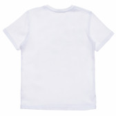 Tricou de bumbac pentru băieți cu imprimeu grafic, alb Acar 114398 4