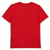 Tricou de bumbac pentru băieți cu imprimeu amuzant, roșu Acar 114406 4