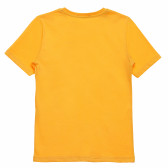 Tricou de bumbac pentru băieți cu imprimeu amuzant, galben Acar 114414 4