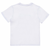 Tricou de bumbac pentru băieți etichetat „Bright”, alb Acar 114438 4