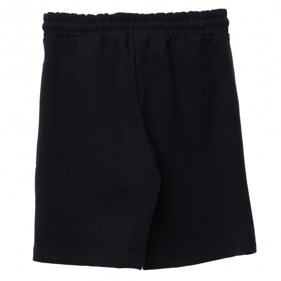 Pantaloni scurți de bumbac pentru băieți cu imprimeu „Go!”, negru Acar 114462 4