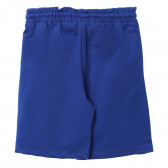 Pantaloni scurți de bumbac pentru băieți cu imprimeu „Go!”, albastru Acar 114470 4