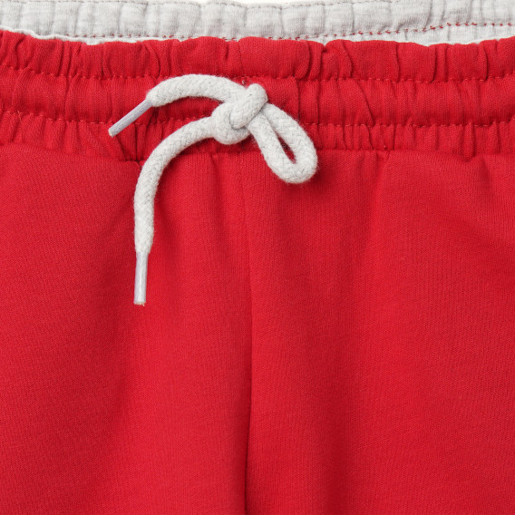 Pantaloni scurți de bumbac pentru băieți cu imprimeu „Go!”, roșu Acar 114473 3