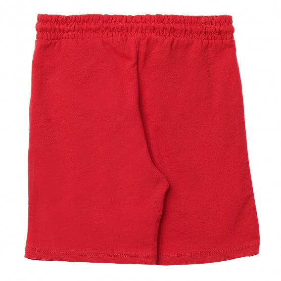 Pantaloni scurți de bumbac pentru băieți cu imprimeu „Go!”, roșu Acar 114474 4