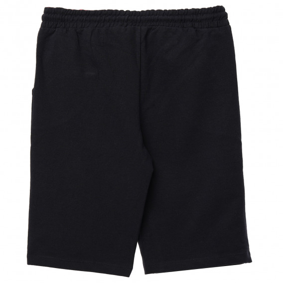Pantaloni scurți de bumbac cu imprimeu, negru Acar 114481 3