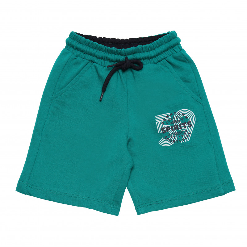 Pantaloni scurți pentru băieți cu un imprimeu "59", verde  114547