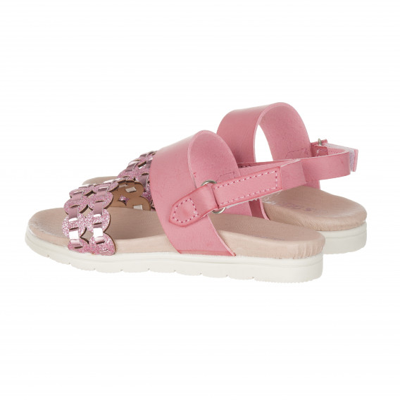 Sandale pentru fete cu curea împletită, roz Star 114639 2