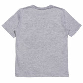Tricou de bumbac pentru băieți cu imprimeu grafic, gri Acar 114788 4