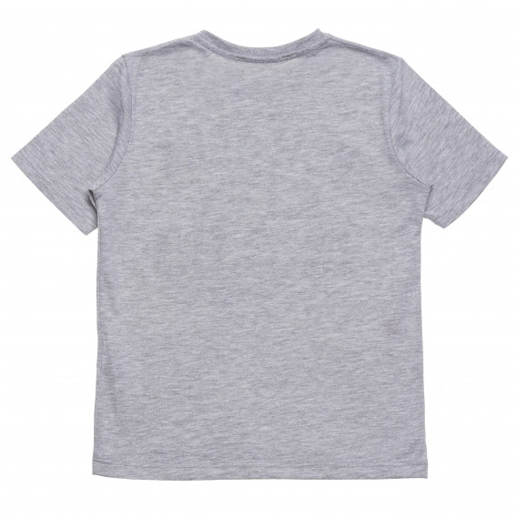 Tricou de bumbac pentru băieți cu imprimeu grafic, gri Acar 114788 4