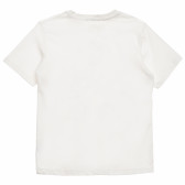 Tricou de bumbac pentru băieți cu imprimeu amuzant, alb Acar 114792 4
