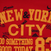 Tricou de bumbac pentru băieți cu imprimeu NYC, roșu Acar 114802 2