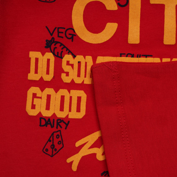 Tricou de bumbac pentru băieți cu imprimeu NYC, roșu Acar 114803 3