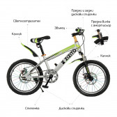 Bicicletele Lucas pentru copii, 18”, de culoare gri ZIZITO 115028 2