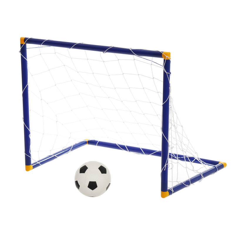 Poartă de fotbal cu plasă și pompă, dimensiuni: 55,5 x 88 x 45,5 cm, minge și pompă  115362