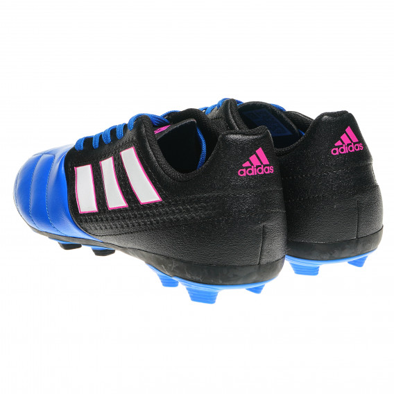 Încălțăminte de fotbal în albastru și negru, cu margini albe pentru băieți Adidas 115961 2