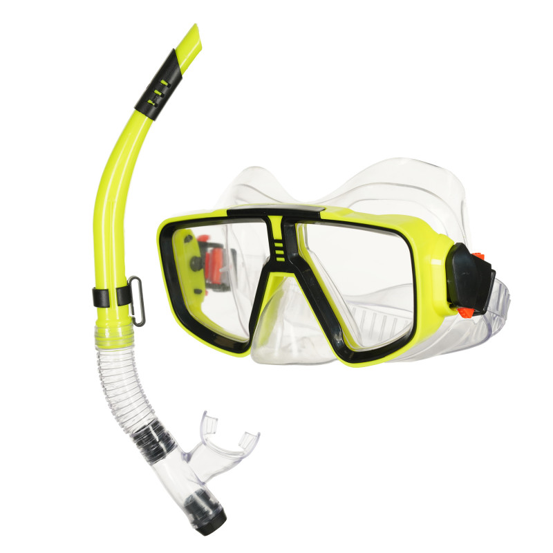 Set mască și snorkel, galben  116117