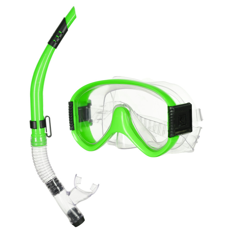 Set mască snorkel pentru scufundări, verde  116120