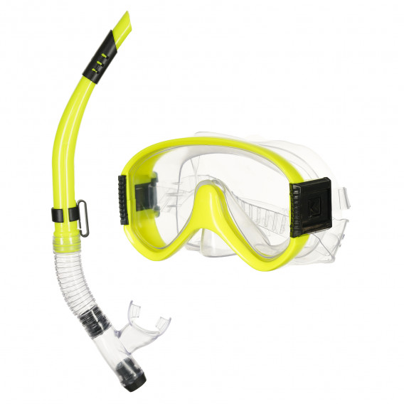 Set mască snorkel pentru scufundări, galben HL 116124 