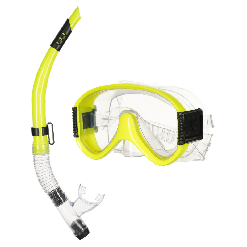 Set mască snorkel pentru scufundări, galben  116124