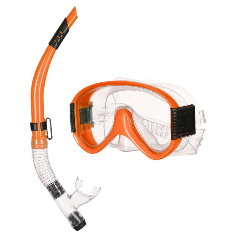 Set mască snorkel pentru scufundări, portocaliu  116128