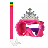 Set mască snorkel pentru scufundări - Sirena, roz HL 116132 