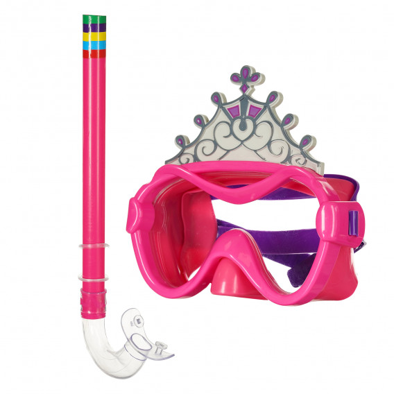 Set mască snorkel pentru scufundări - Sirena, roz HL 116132 
