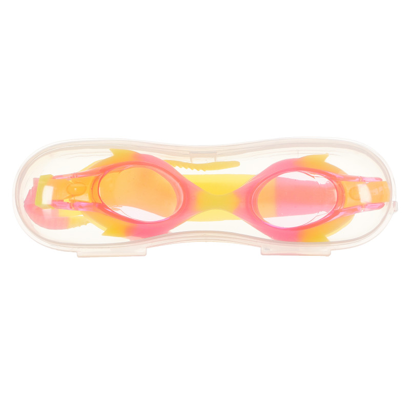 Ochelari de înot cu cutie de depozitare, galben / roz  116196