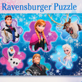 Puzzle cu personajele din filmul Regatul de gheață Frozen 116263 5
