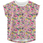 Bluză din bumbac organic cu un imprimeu roz deschis pentru fete Name it 116395 