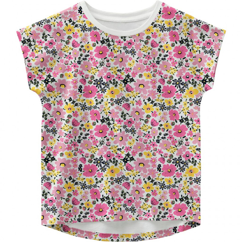 Bluză din bumbac organic cu un imprimeu roz deschis pentru fete  116395