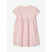 Rochie din bumbac cu mâneci scurte și imprimeu pentru fete, culoare roz Name it 116475 3