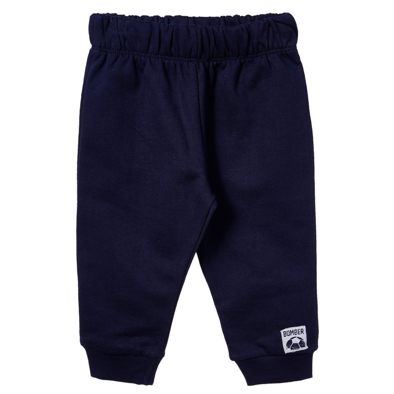 Pantaloni din bumbac pentru băieși, albastru bleumarin  116626