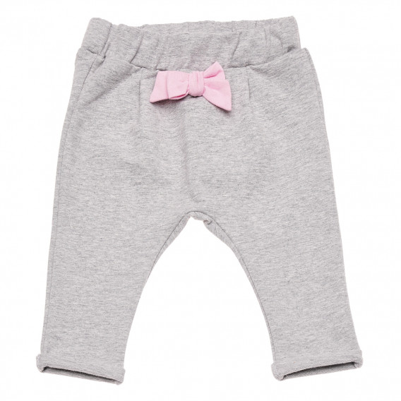 Pantaloni pentru copii, gri cu panglică Idexe 116705 