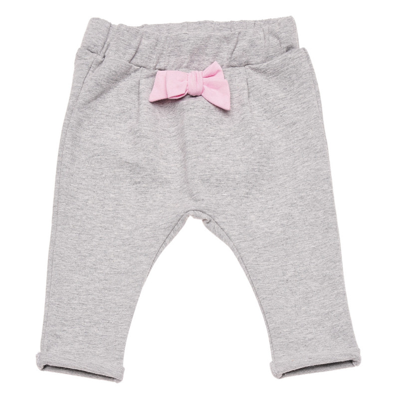 Pantaloni pentru copii, gri cu panglică  116705
