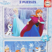  Puzzle 2-in-1 pentru copii din 48 de piese Frozen Frozen 116906 5