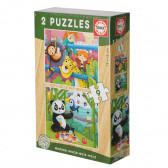 Puzzle 2 în 1, model Zoo Educa 116928 3
