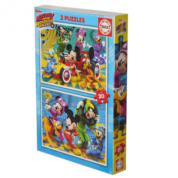2 din 1 copii puzzle Mickey și prietenii Racers Mickey Mouse 116931 3
